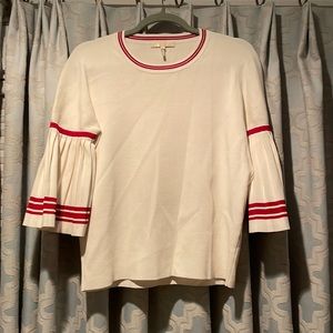 Maje white flattering short sleeve blouse